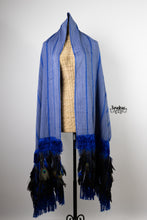 Cargar imagen en el visor de la galería, Rebozo ceremonial azul