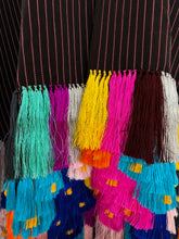 Cargar imagen en el visor de la galería, Rebozo mil flores articela negro/guinda