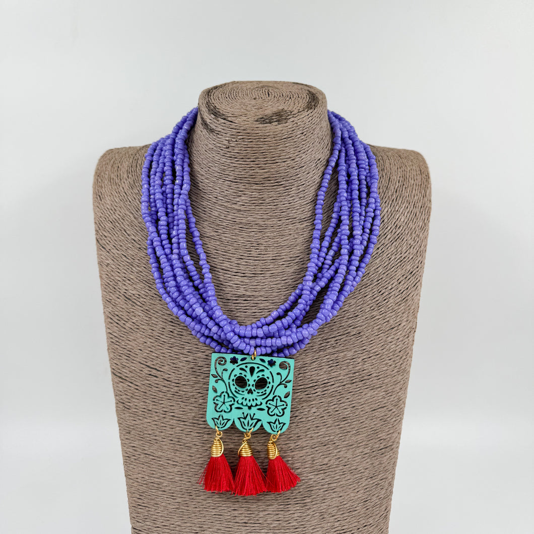 Collar mictlan morado