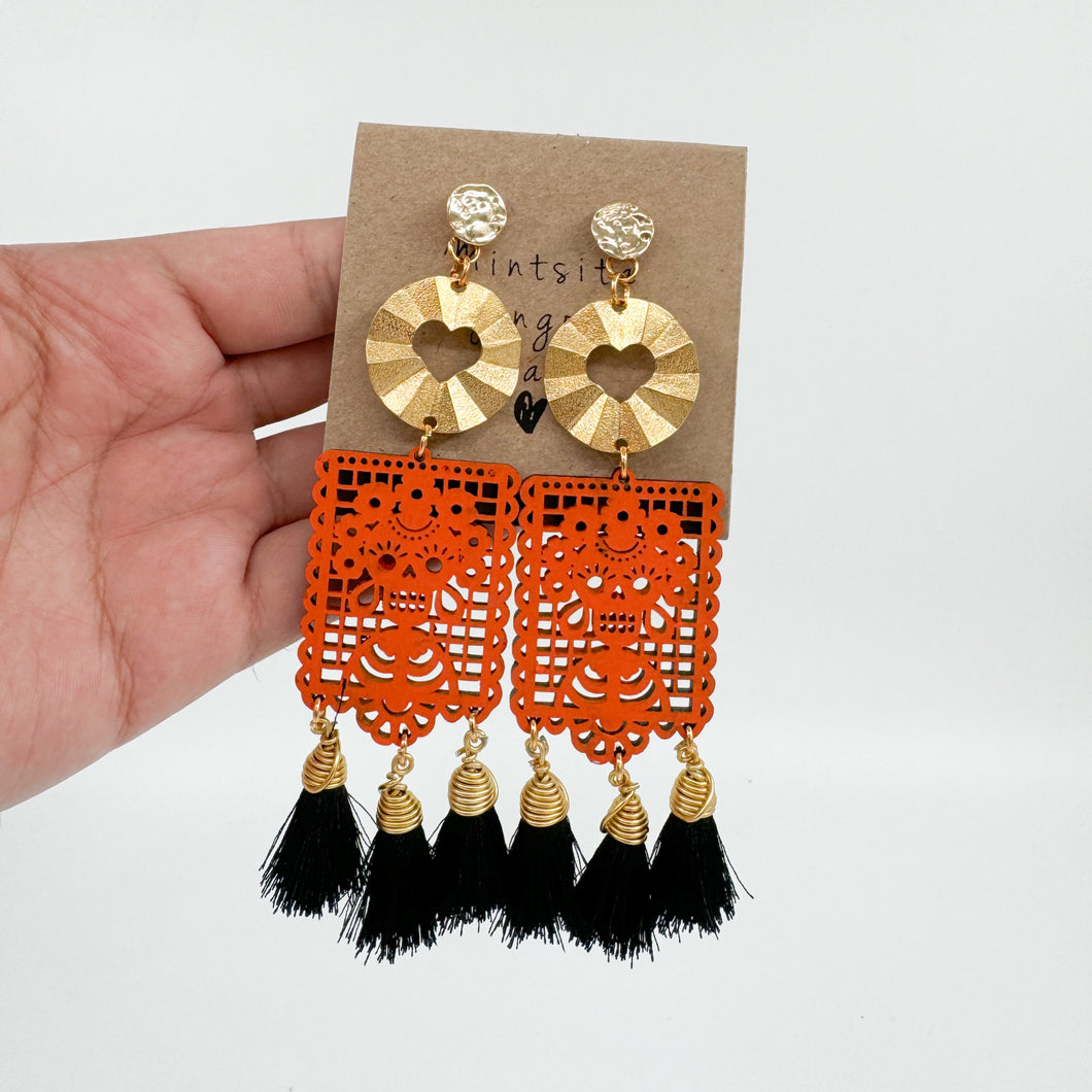 Aretes vida  naranja