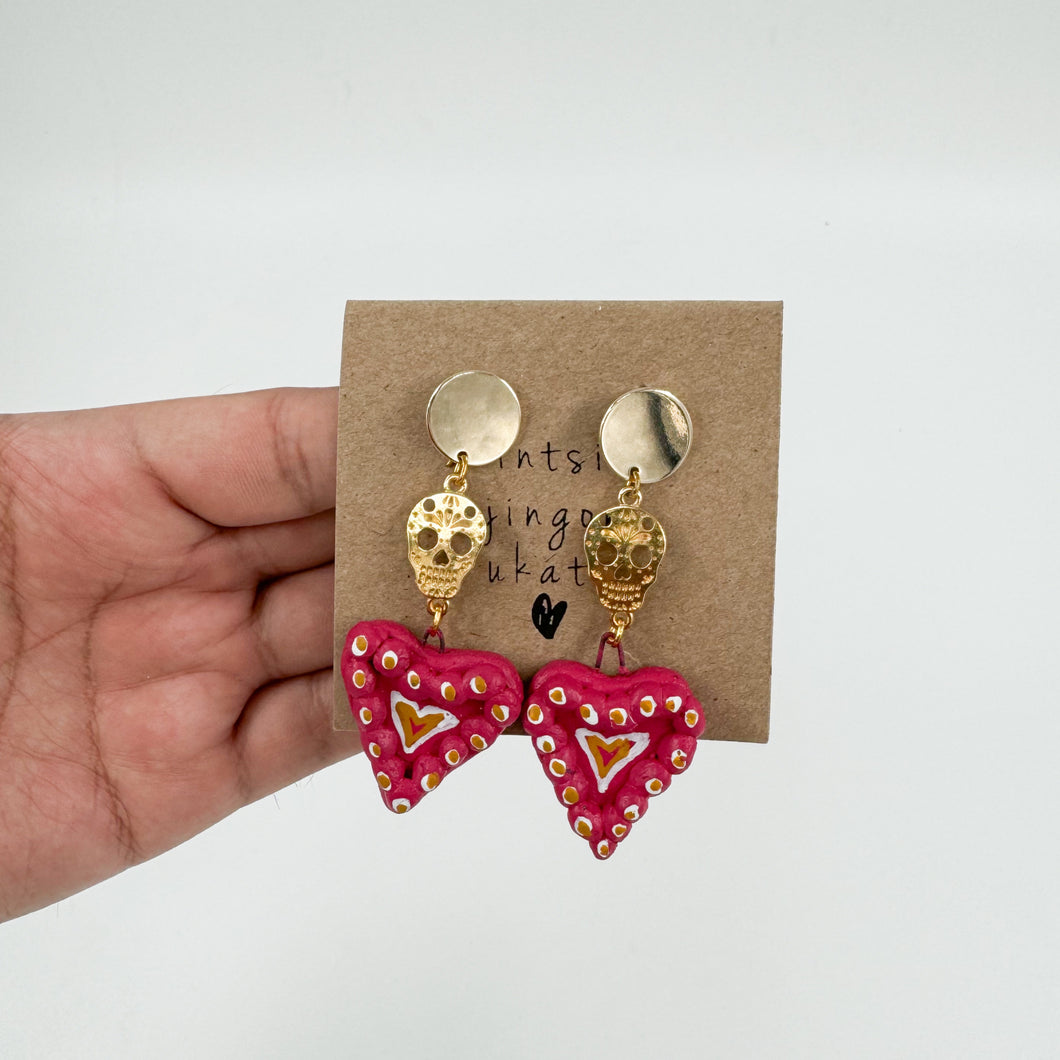 Aretes inmortal rojo