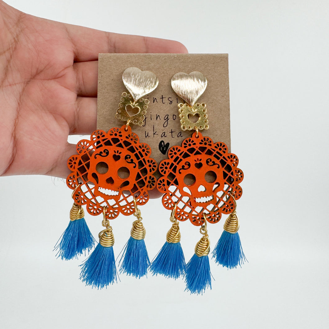 Aretes amor eterno naranja