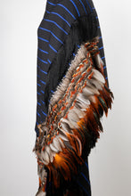 Cargar imagen en el visor de la galería, Rebozo ceremonial tradicional rapacejo pluma
