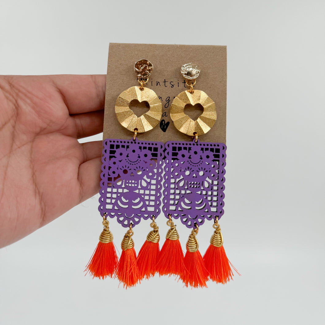 Aretes vida morado