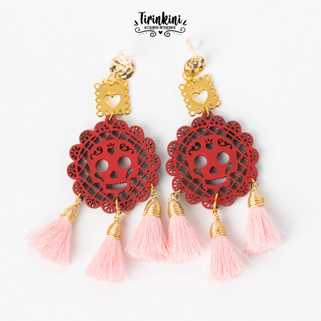 Aretes amor eterno/rojo