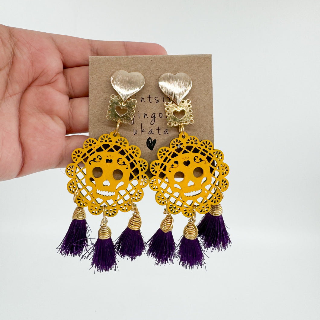 Aretes amor eterno amarillo