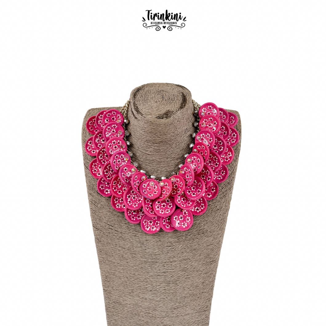 Collar Capulineado Rosa