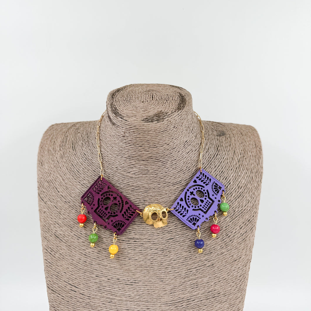 Collar viva la vida/morado