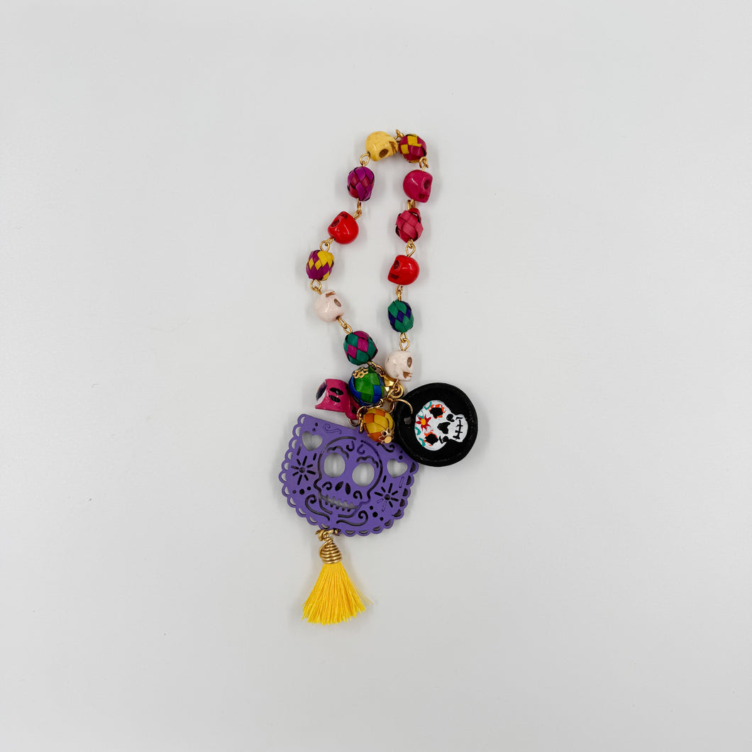 Pulsera papel picado morado