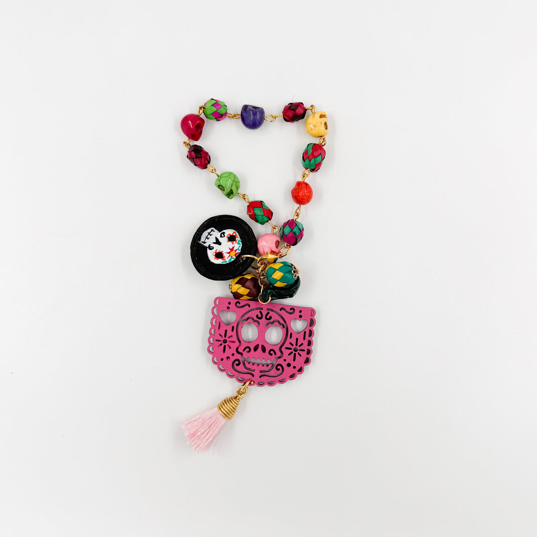 Pulsera papel picado rosa