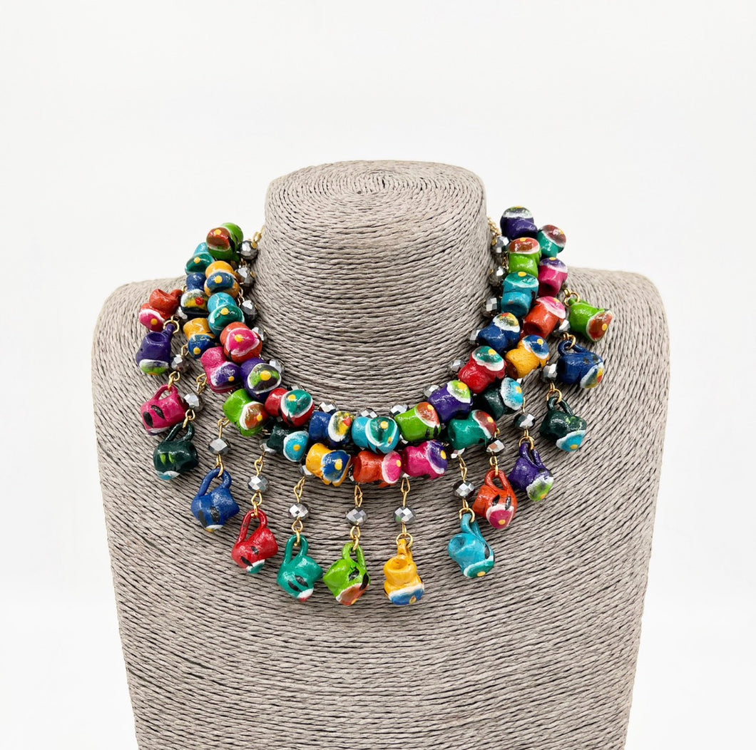 Collar corto jarritos colores