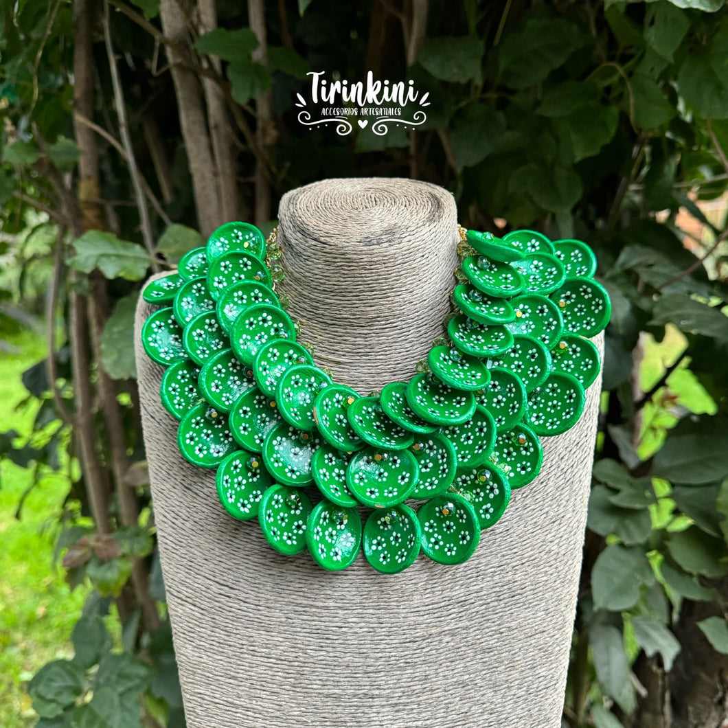 Collar Capulineado verde