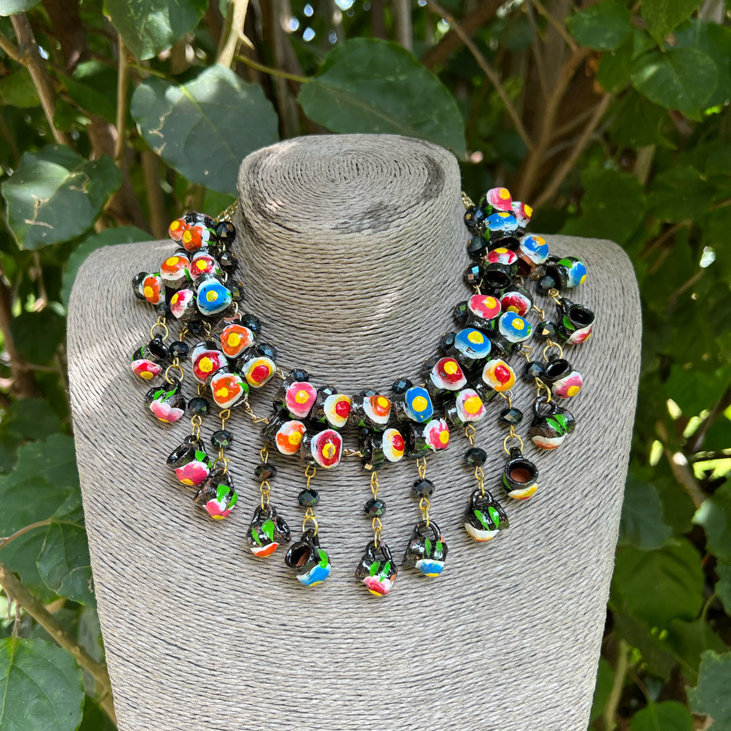 Collar K’uinchekua ollitas/negro